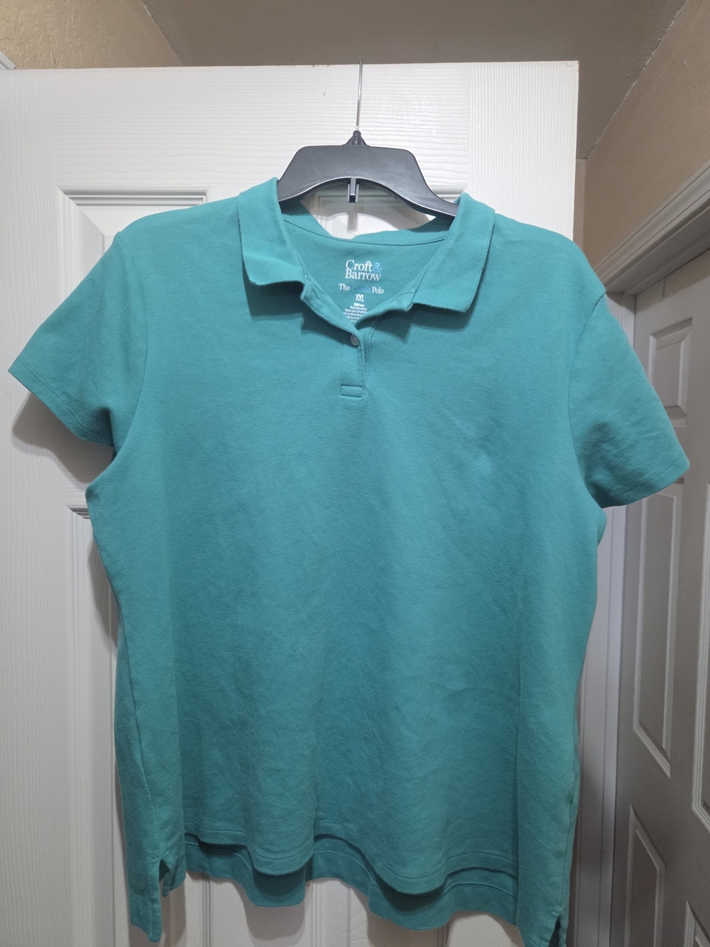 croft & barrow Teal Short-Sleeve Polo Shirt